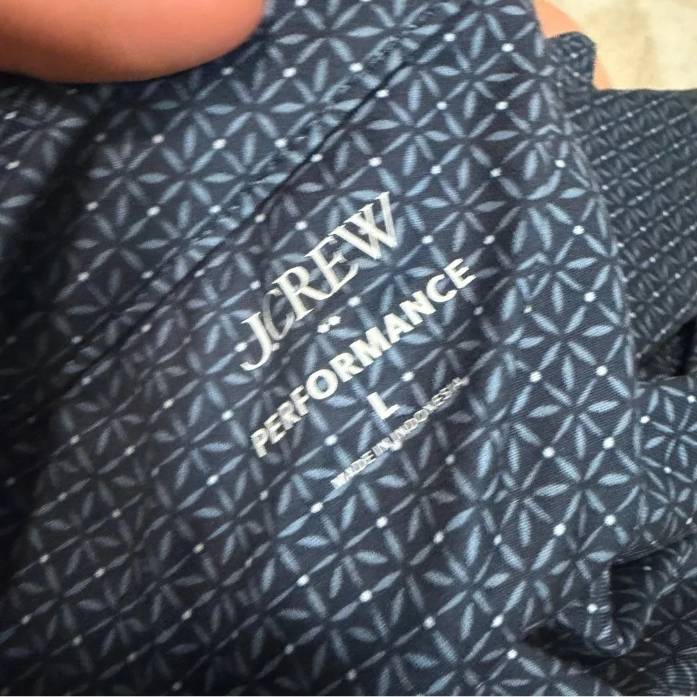 J crew Printed performance polo shirt NWOT